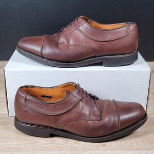 Allen Edmonds Harrisburg Dress Shoes Mens Size 10 E Wide Brown Cap Toe Made USA